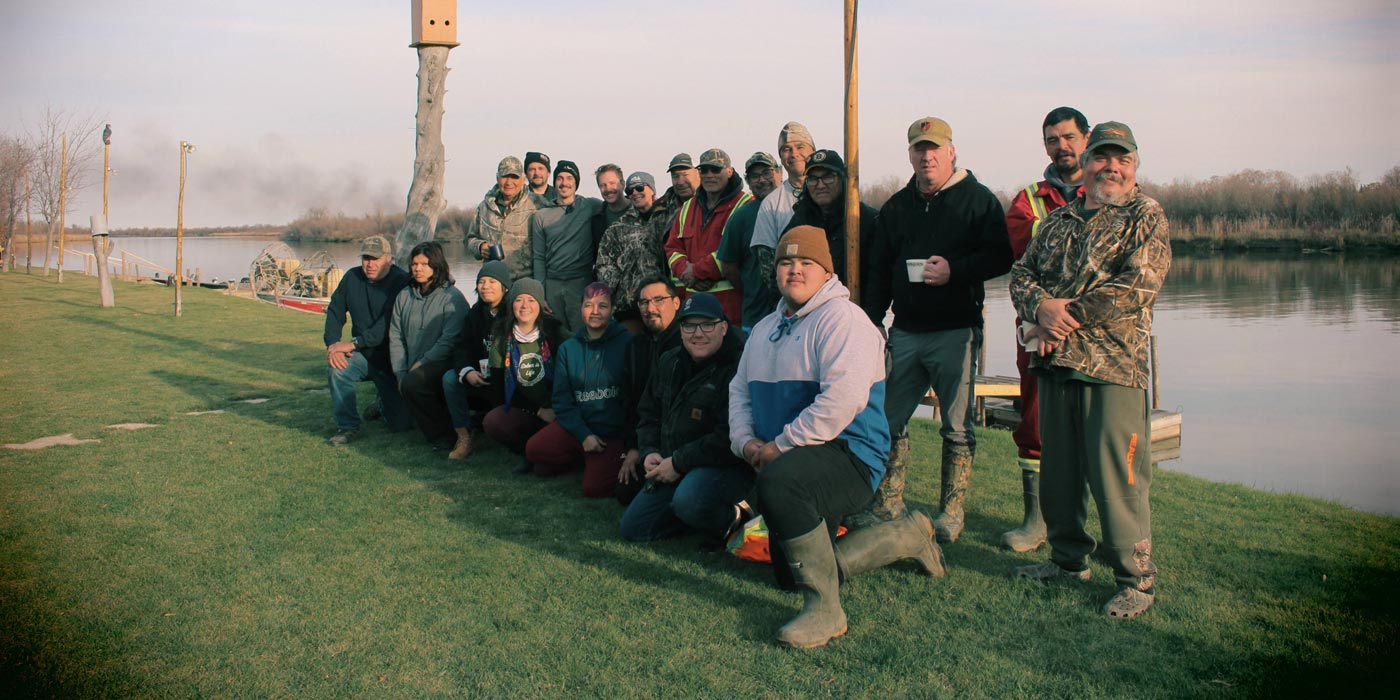 Participants and the TEK Team from the inaugural We are Fire Camp in Cumberland House, Saskatchewan.